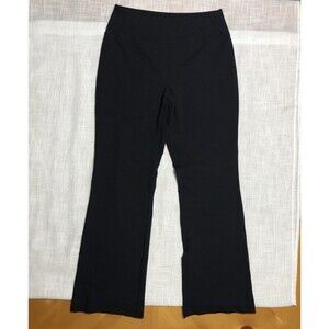 Reebok Wide Leg Leggings Womens L Black Pull On Smooth Performance Gym Yoga Spa